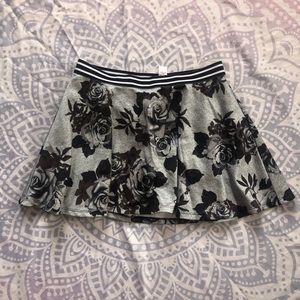 Black floral. Skirt